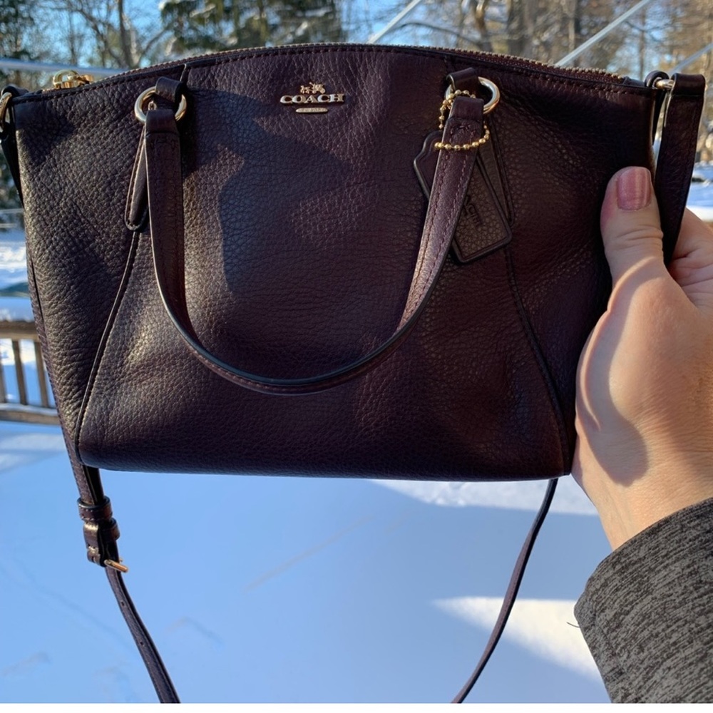 Coach Kelsey pebbled leather mini crossbody